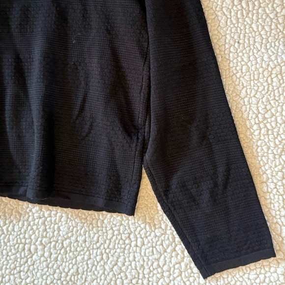 Pinque Black Lace Front Sweater XXL Plus Size Textured Knit Long Sleeve NWT - Picture 8 of 16